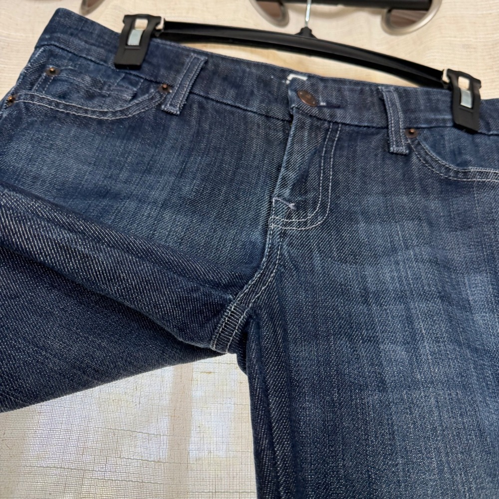 7 For All Mankind A Pocket Flare Jeans Dark Wash‎ Blue Denim Women's Size 26 - Picture 6 of 11